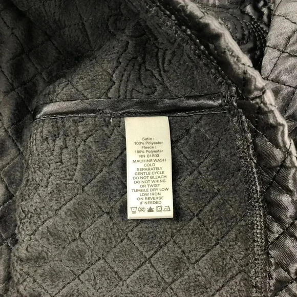 Susan Graver Women’s Vest Medium Gray Front Zip Quilted Pockets - Picture 7 of 8